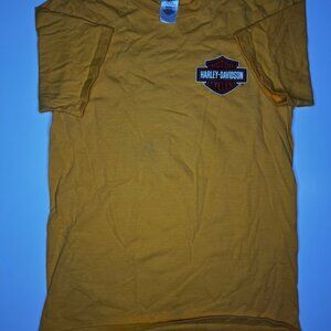 Men’s Vintage Harley Davidson Motorcyles T-Shirt Yellow